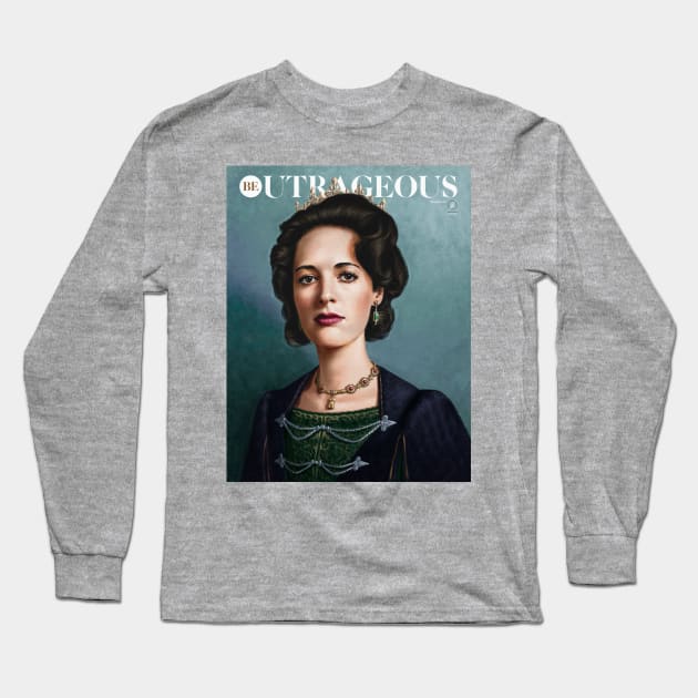 Phoebe Waller-Bridge Painted Portrait Long Sleeve T-Shirt by wolfgangleblanc